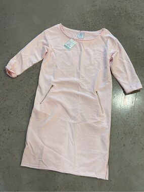 Maternity Light Pink Zipper Pocket Dress